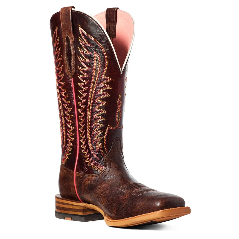 'Ariat' Women's 12" Belmont Western Square Toe - Crackled Cafe 'Ariat' Women's 12" Belmont Western Square Toe - Crackled Cafe -Outdoor Apparel Shop