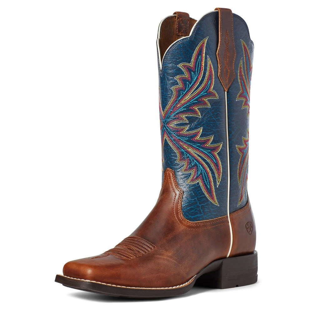'Ariat' Women's West Bound Square Toe - Russet Rebel / Crackle Navy 'Ariat' Women's West Bound Square Toe - Russet Rebel / Crackle Navy -Outdoor Apparel Shop S21 WMS WEST 10035986 3
