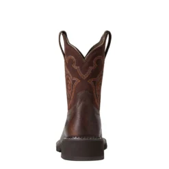 'Ariat' Women's 8" Fatbaby Heritage Tess Western Round Toe - Forest Brown / Jamocha -Outdoor Apparel Shop S22 WMS WEST 10040264 heel 1024x1024@2x