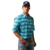 'Ariat' Men's Konner Classic Fit Button Down - Enamel Blue