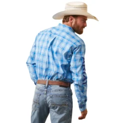 'Ariat' Men's Pro Series Team Hogan Classic Fit Button Down - Blue 3 'Ariat' Men's Pro Series Team Hogan Classic Fit Button Down - Blue -Outdoor Apparel Shop S23 MNS WEST 10043872 back 1024x1024@2x