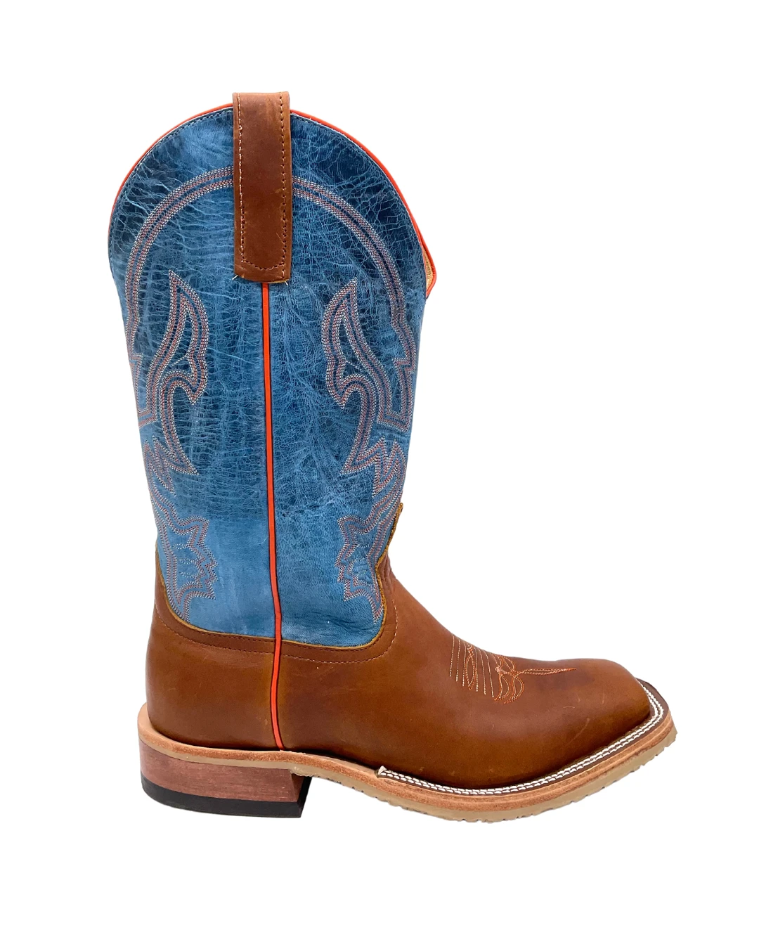 'Anderson Bean' Men's 13" Briar Mad Dog Western Square Toe - Brown / Blue 'Anderson Bean' Men's 13" Briar Mad Dog Western Square Toe - Brown / Blue -Outdoor Apparel Shop