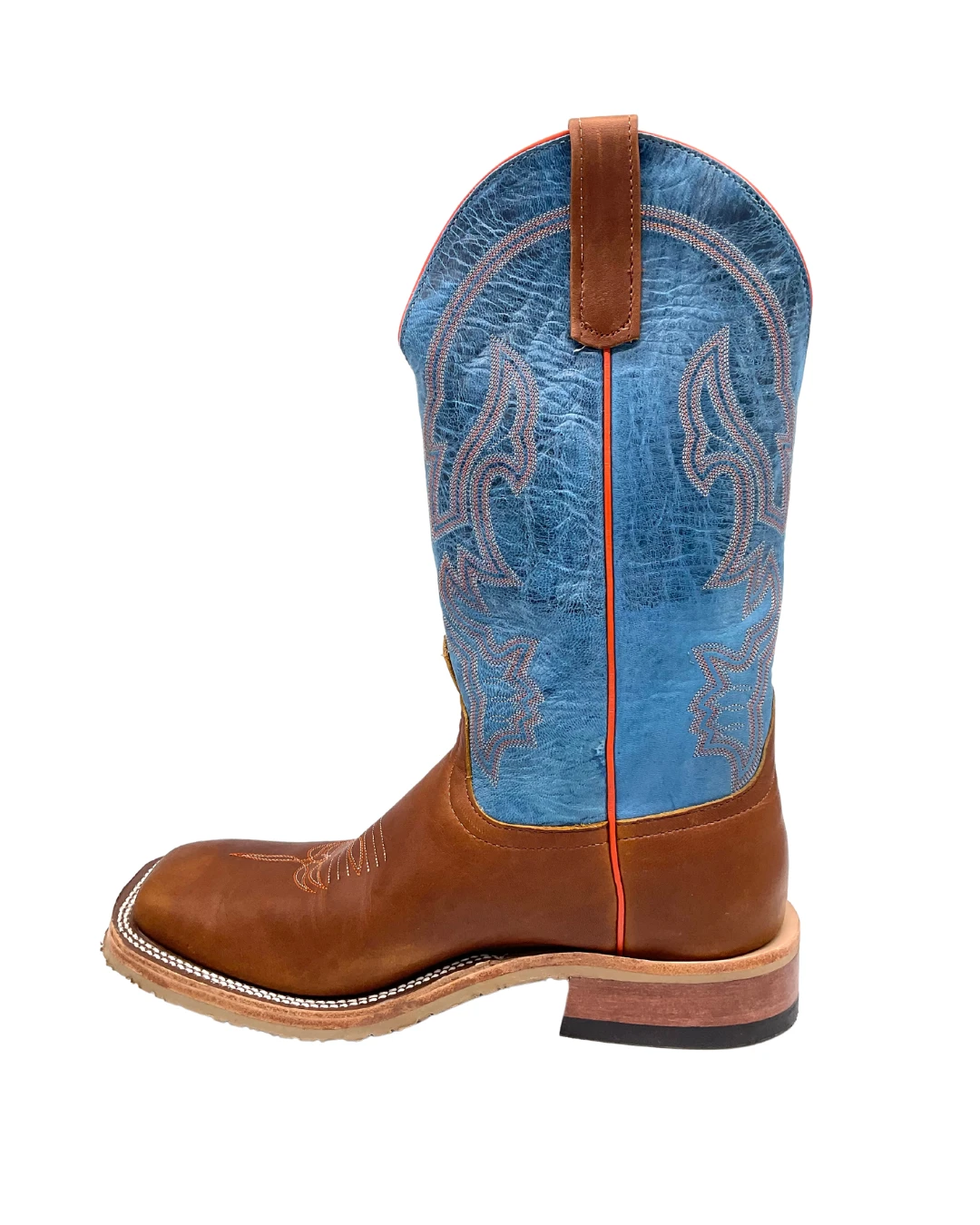 'Anderson Bean' Men's 13" Briar Mad Dog Western Square Toe - Brown / Blue 'Anderson Bean' Men's 13" Briar Mad Dog Western Square Toe - Brown / Blue -Outdoor Apparel Shop