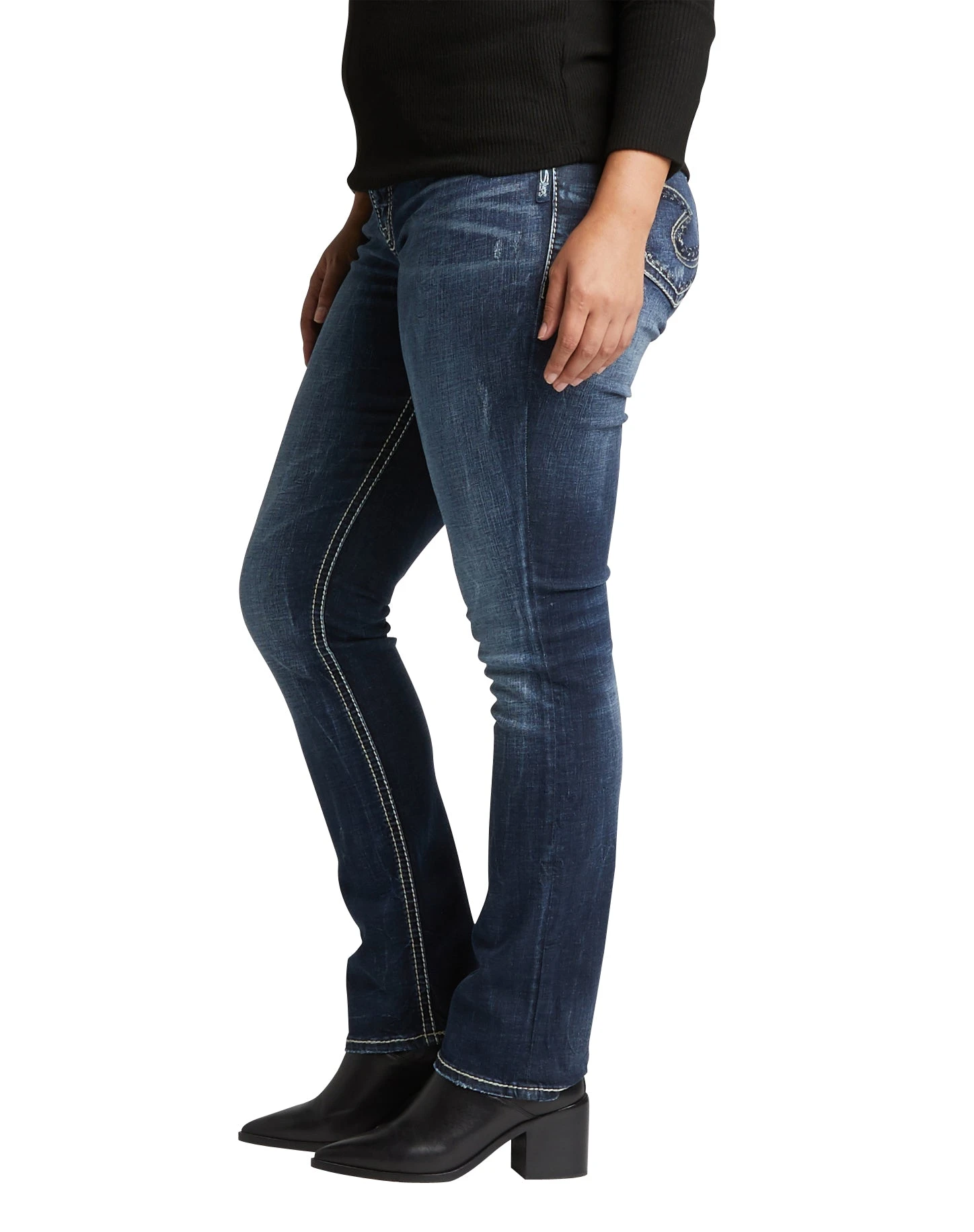 'Silver Jeans' Women's Suki Mid Rise Straight Leg - Dark Indigo (Ext. Sizes) 'Silver Jeans' Women's Suki Mid Rise Straight Leg - Dark Indigo (Ext. Sizes) -Outdoor Apparel Shop