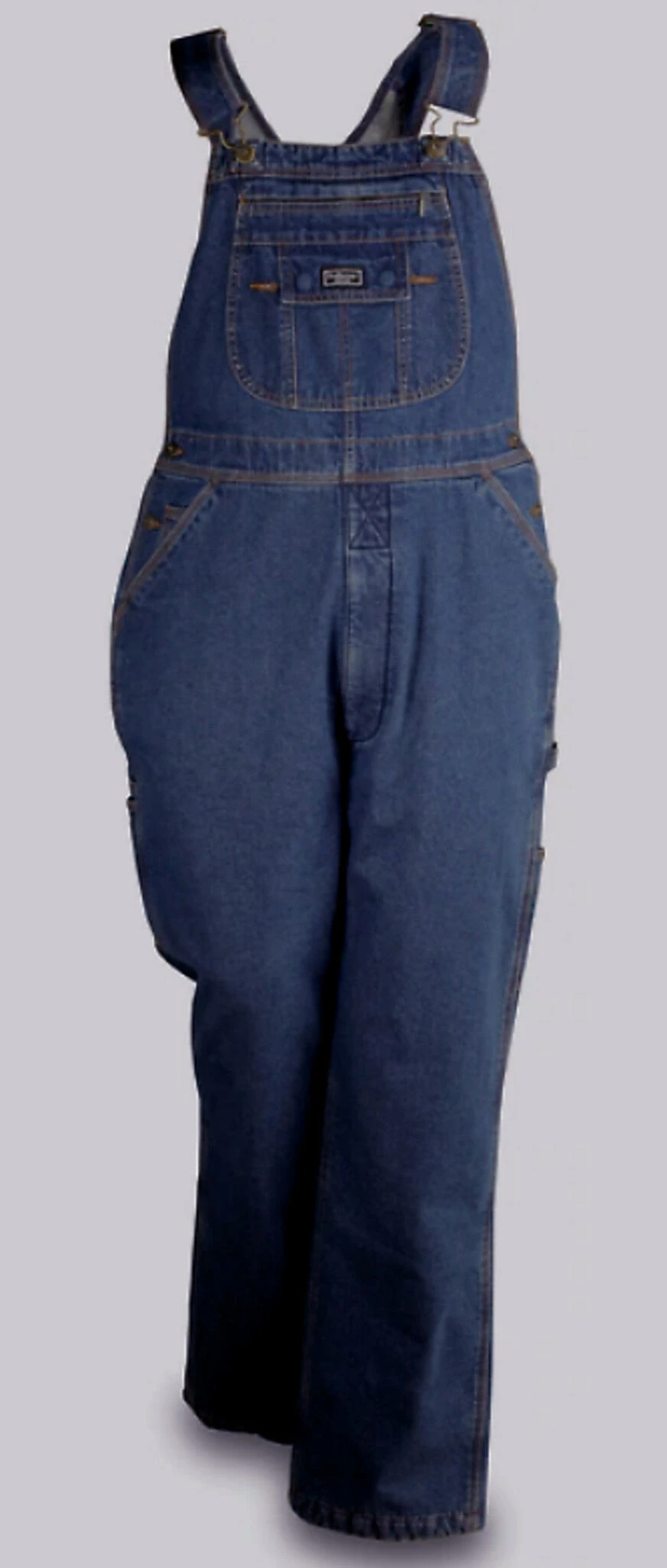 'FiveBrother' Men's 12 oz. Fleece Lined Bib Overalls - Blue 'FiveBrother' Men's 12 Oz. Fleece Lined Bib Overalls - Blue -Outdoor Apparel Shop