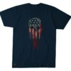 'Howitzer' Men's People Skull Short Sleeve Tee - Navy