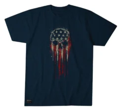 'Howitzer' Men's People Skull Short Sleeve Tee - Navy
