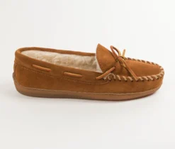 'Minnetonka' Men's Pile Lined Hardsole Moc Slipper - Brown (Ext. Sizes) -Outdoor Apparel Shop mens slippers pile hardsole brown 3902 02 bb53561f 3d00 4d95 b72d aed9543613d1 1024x1024@2x