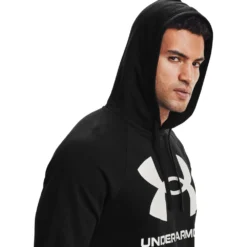 'Under Armour' Men's Rival Fleece Big Logo Hoodie - Black / Onyx White -Outdoor Apparel Shop s7.V5 1357093 001 HOOD 1024x1024@2x