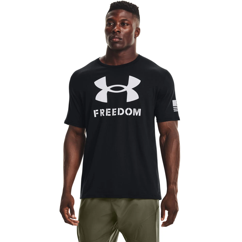 'Under Armour' Men's Freedom Logo T-Shirt - Black / White 'Under Armour' Men's Freedom Logo T-Shirt - Black / White -Outdoor Apparel Shop s7.V5 1370811