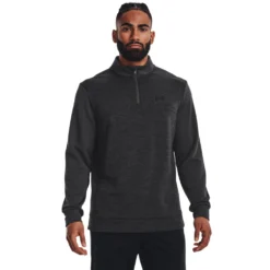 'Under Armour' Men's Fleece Twist 1/4 Zip - Jet Grey